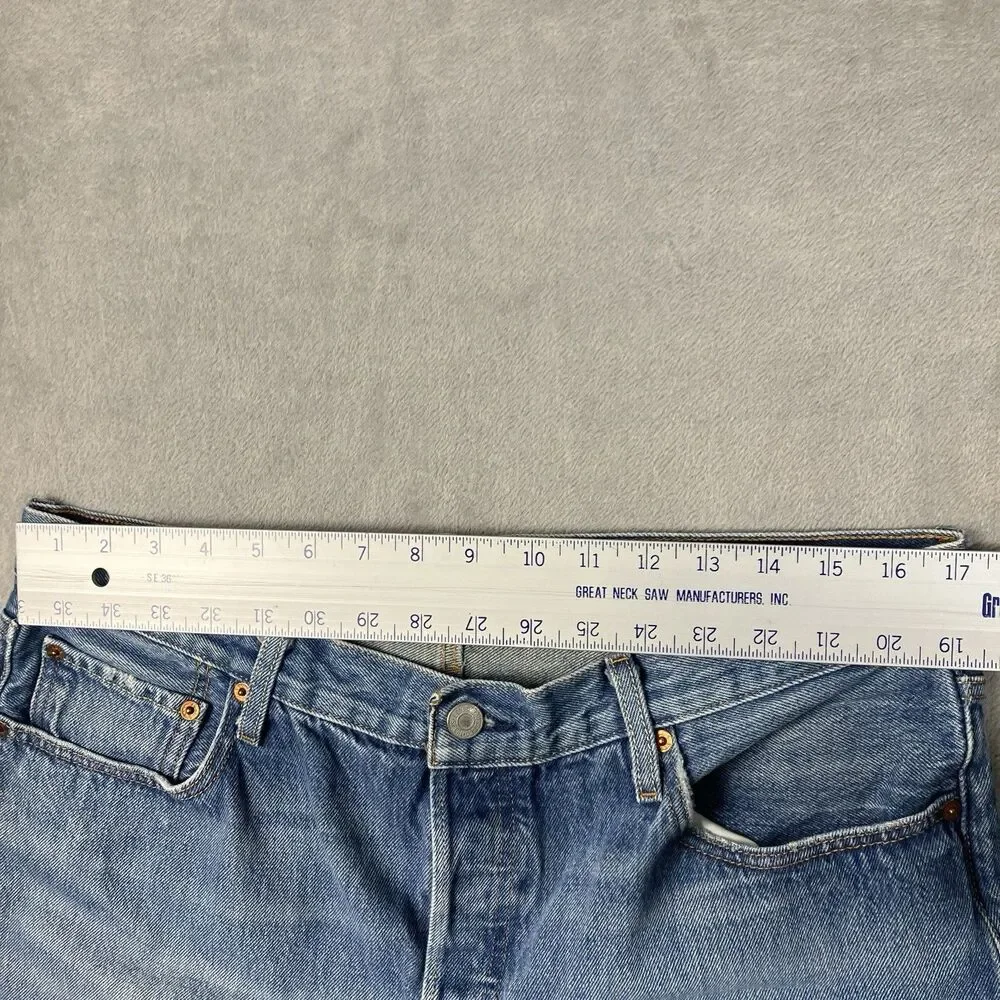 Levis 501 CT Mens Jeans 34x27** Blue Denim Tapered Workwear Utility Distressed